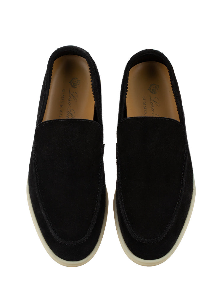 Loro Piana Summer Walk Black loafers