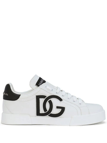 Dolce & Gabbana Portofino logo-tag leather sneakers