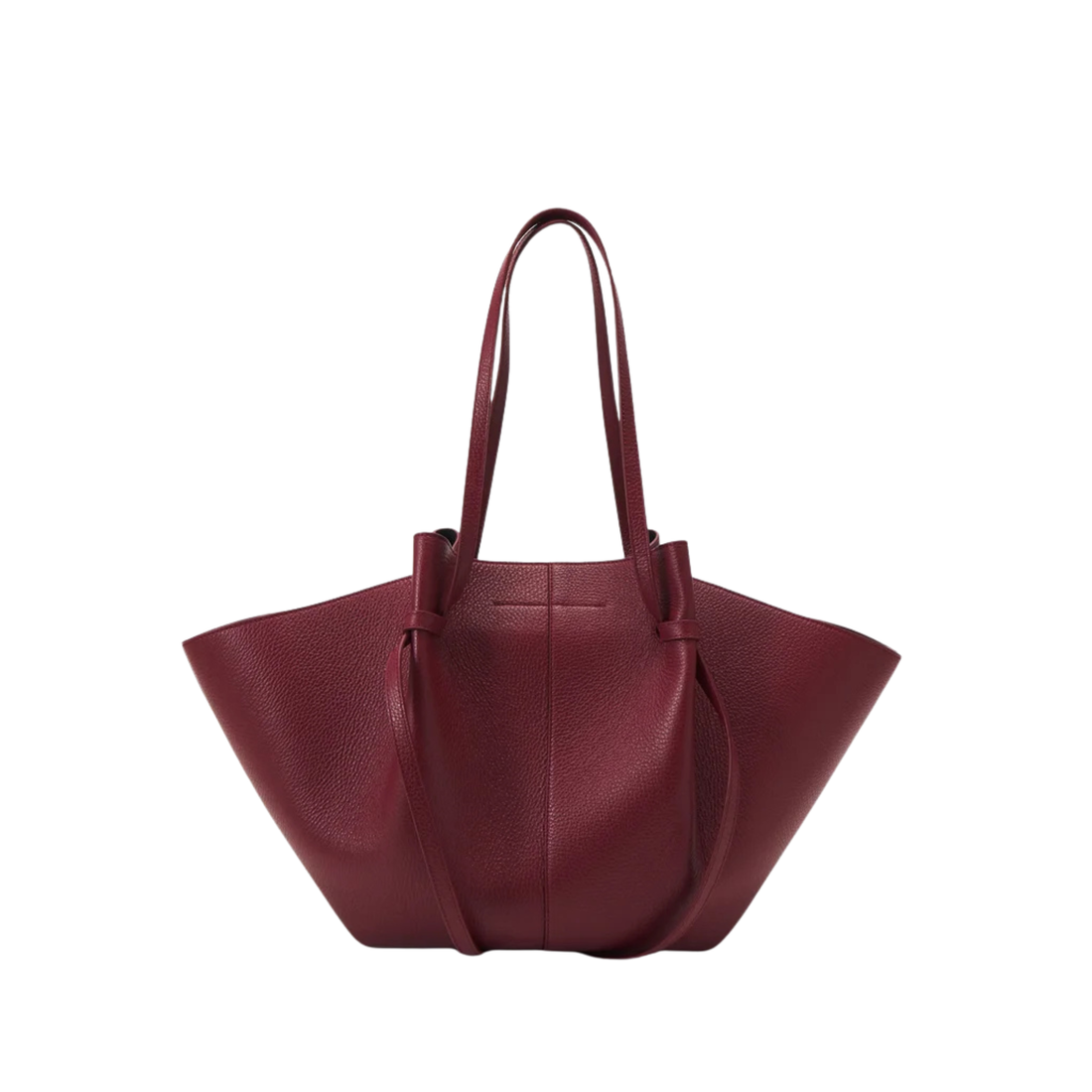 Polène Bag | Cyme Mini bag in a burgundy/ebony