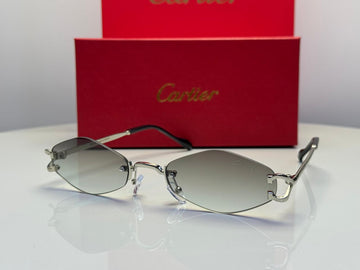 Cartier rimless sunglasses  silver