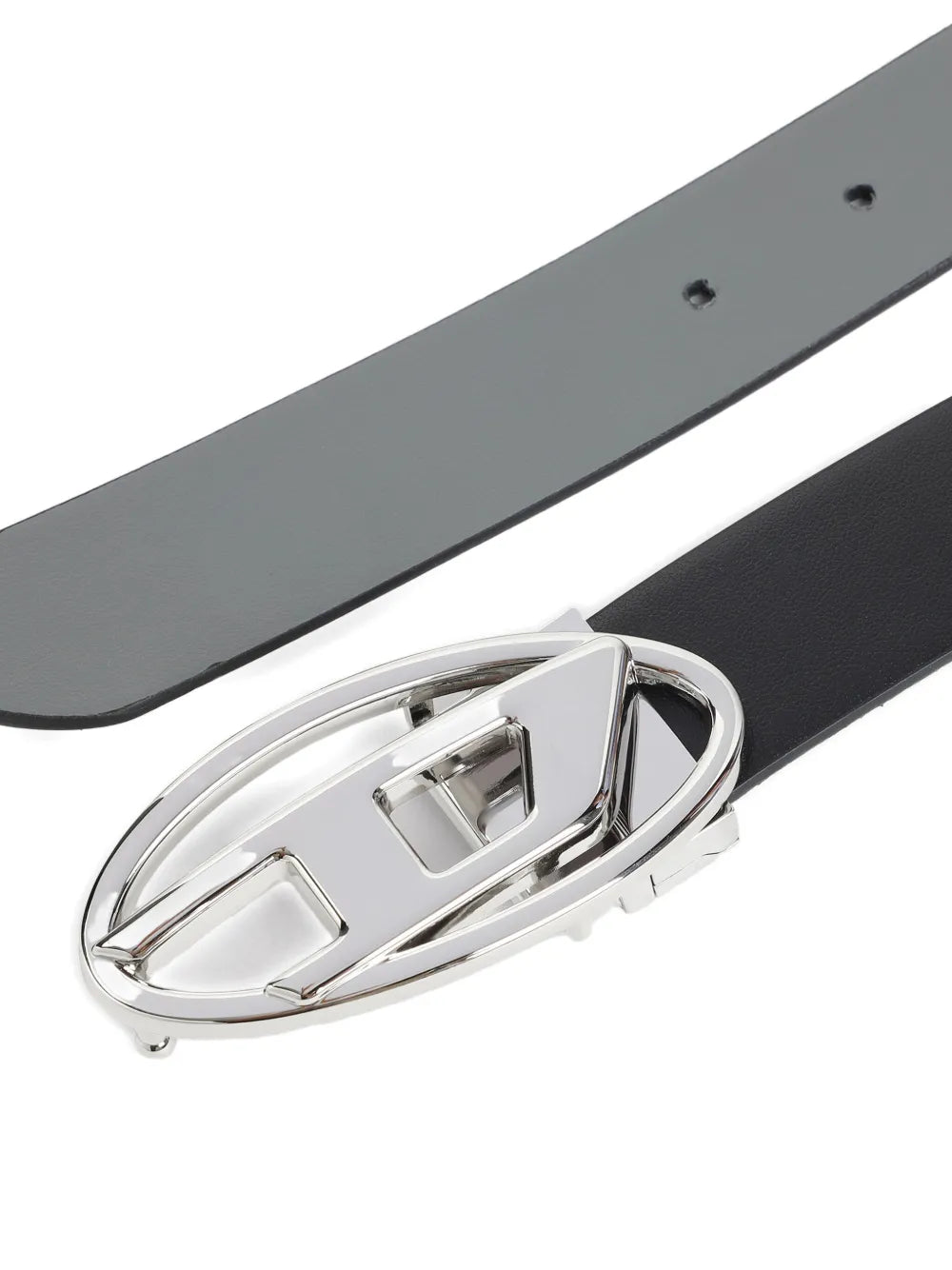 Diesel logo-plaque leather belt