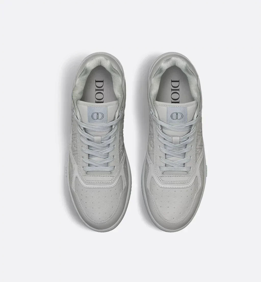 Gray Grained Calfskin and Gray Dior Gravity Leather