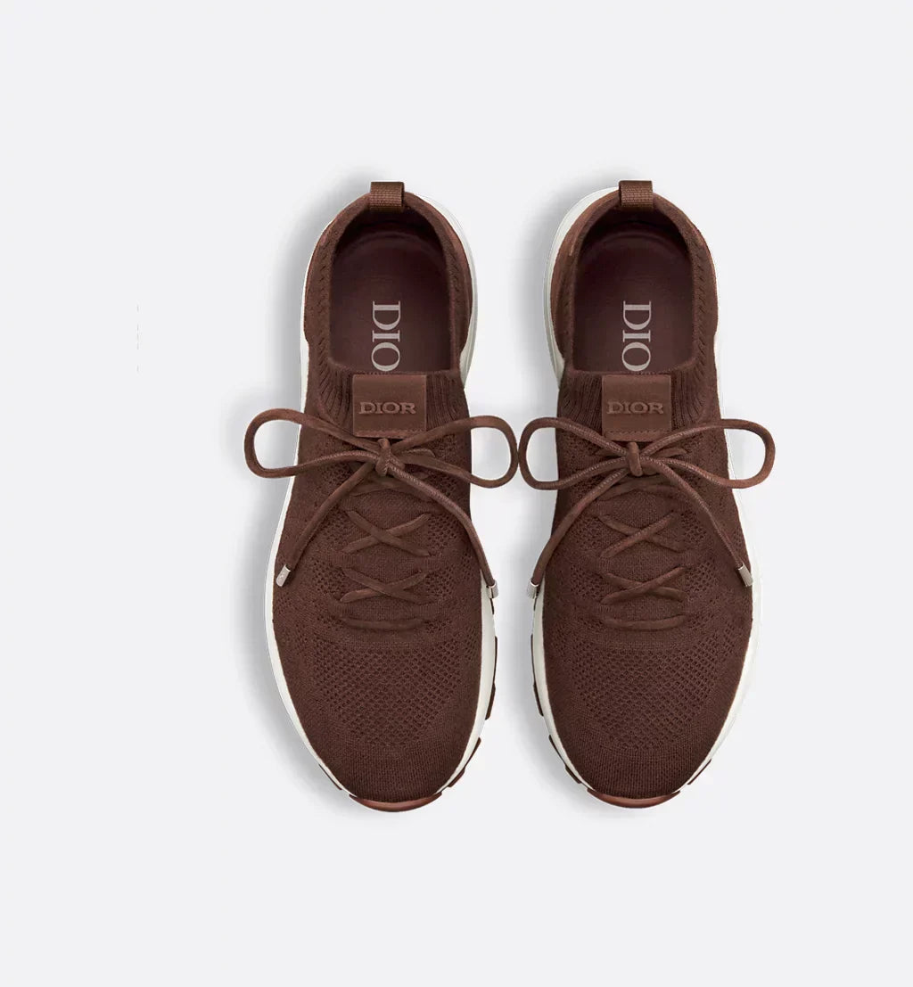 B80 Lounge Sneaker Brown Cannage Cashmere, Wool and Silk Knit with Brown Suede Calfskin