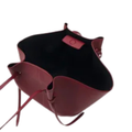 Polène Bag | Cyme Mini bag in a burgundy/ebony