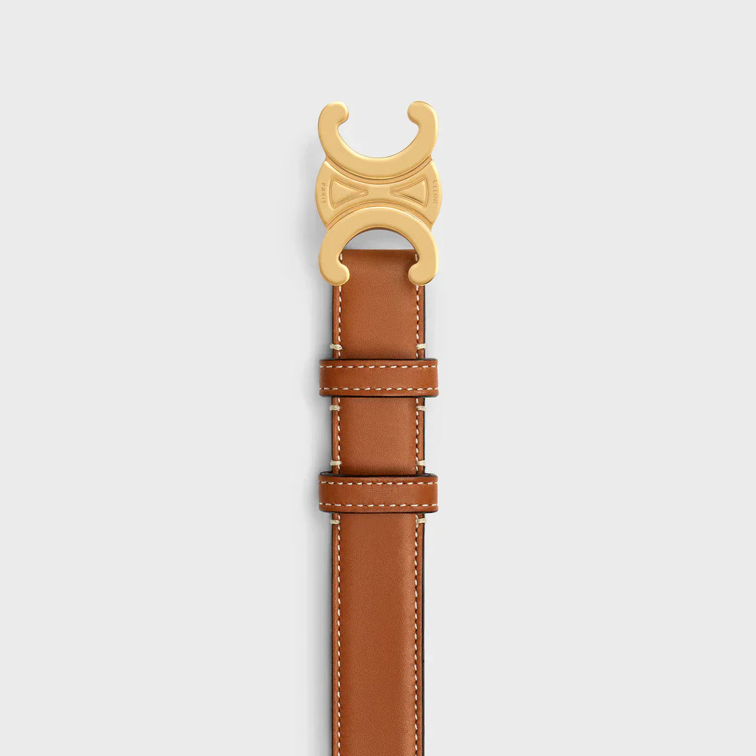 Celine Triomphe belt Brown GOLD