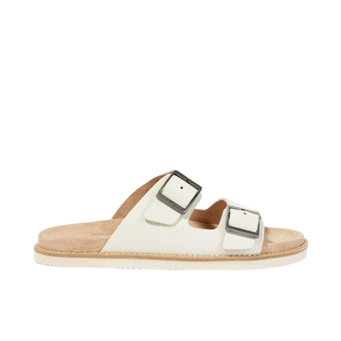 white double-strap sandals Brunello Cucinelli