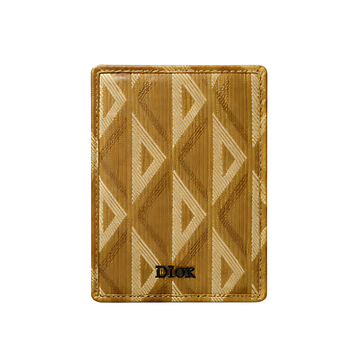 Dior Card Holder | Vertical Bi Fold Camel