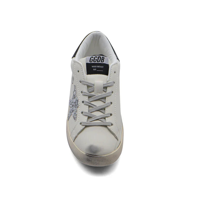 Golden Goose with glitter star Sneakers Woman JEN-686 White&Black