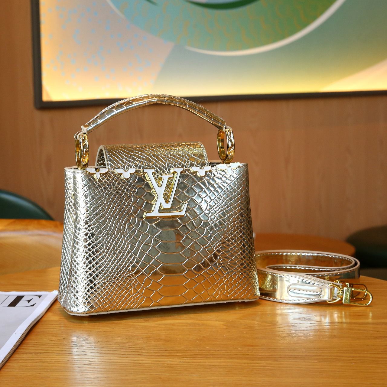 Louis Vuitton Bag | Capucines Taurillon Silver