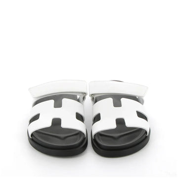 HERMES Chypre Sandals White Swift