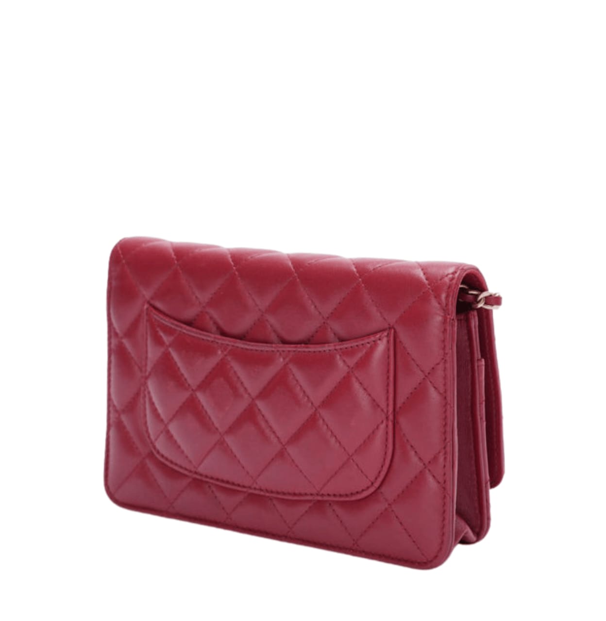 Chanel Bag | Classic Wallet On Chain (woc) In Quilted Red Leather