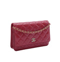 Chanel Bag | Classic Wallet On Chain (woc) In Quilted Red Leather