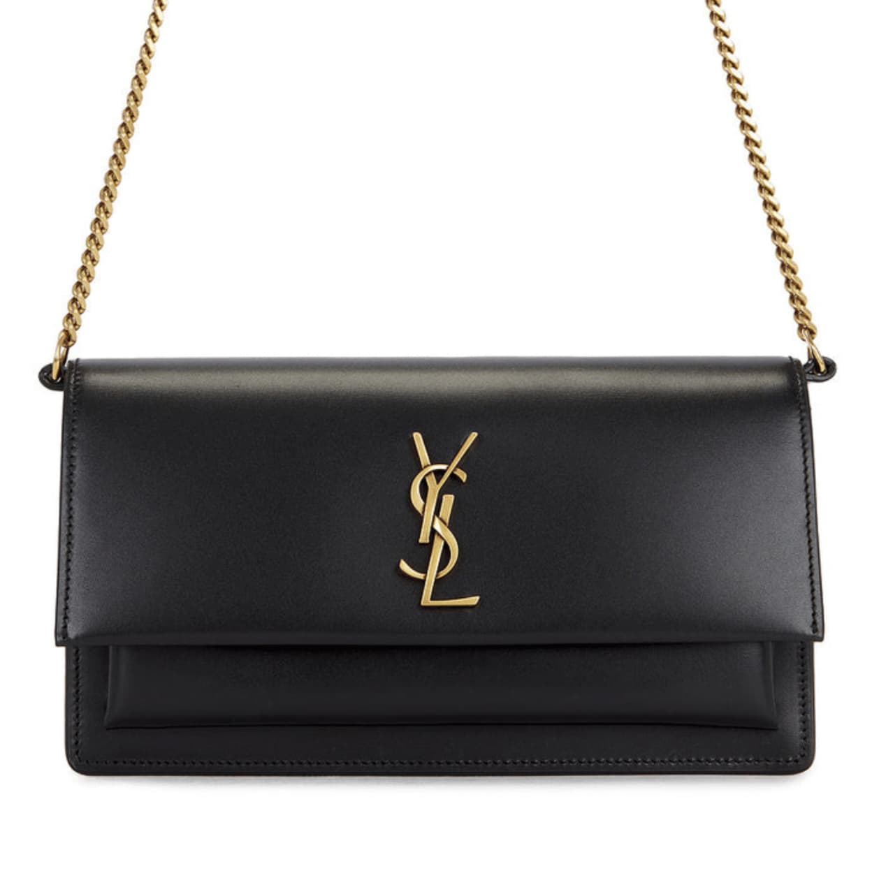 Saint Laurent Bag | Sunset Bag.made From Smooth Or Crocodile-embossed Calfskin Leather