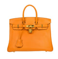 Hermès Bag | Birkin 25 Handbag In Mango Epsom
