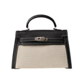 Hermès Bag | Mini Kelly 2 Black White Canvas