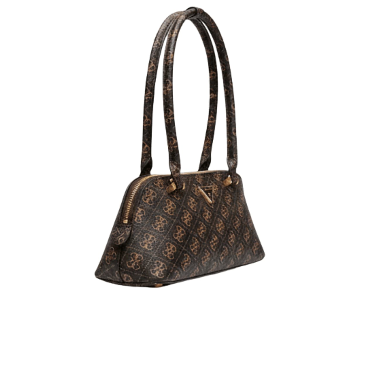 Guess | Women's Logo Print Shoulder Bag In A Brown Monogram Pattern
