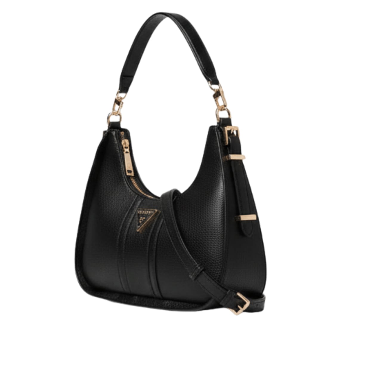 Guess | Noreen Top Zip Shoulder Bag In Black Polyurethane