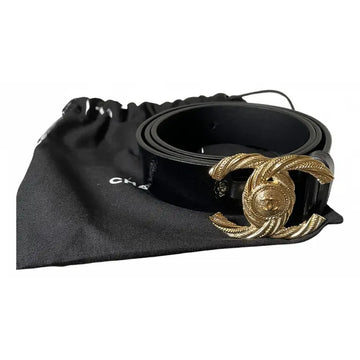 Chanel Patent leather belt Black
