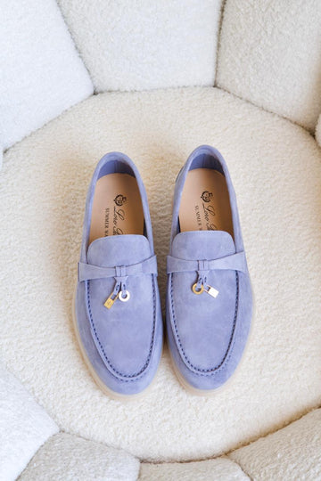 Loro Piana Summer Charms Walk Loafers light blue| Women's