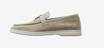 Loro Piana Summer Charms Walk loafers in sandstone suede| Women's