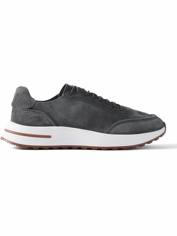 Loro Piana - Weekend Walk Suede Sneakers - Gray