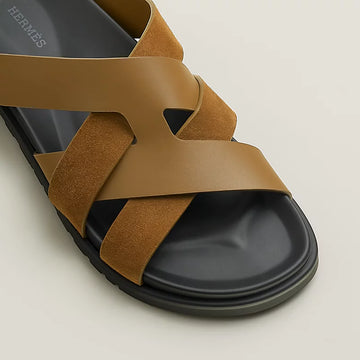 Hermes Kazimir Sandal "Smoky Brown"