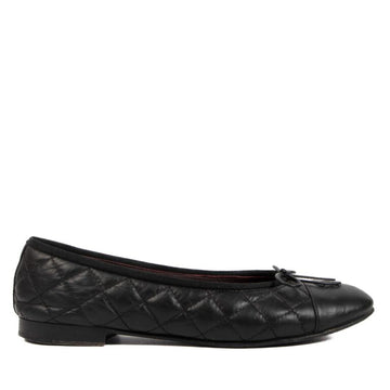 Chanel Black Quilted Lambskin Ballet Flats| Women's