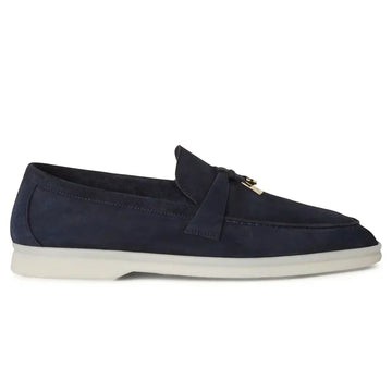 Loro Piana Summer Charms Suede Argo Blue Melange