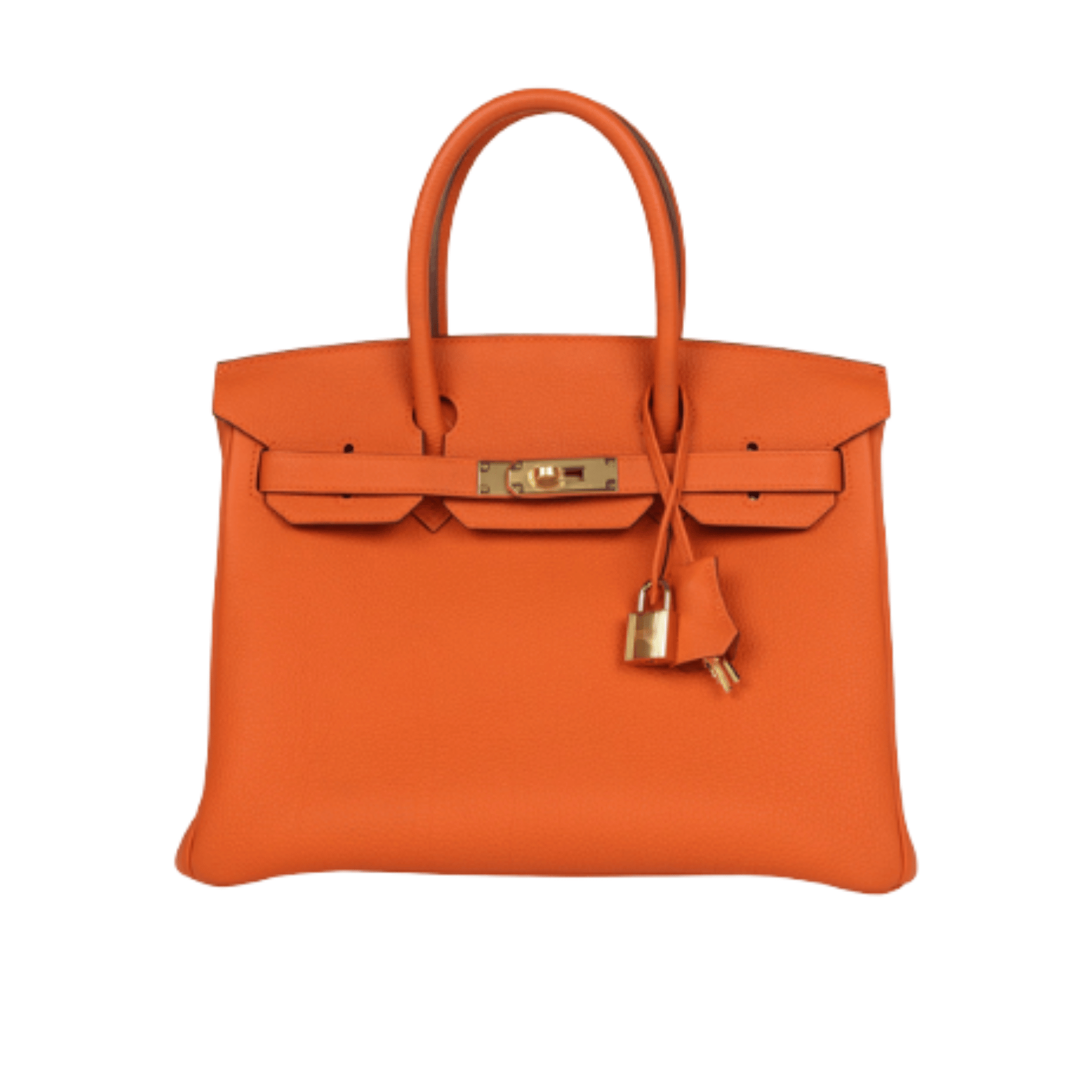 Hermès Bag | Birkin 30 Bag In Orange Togo Leather With Gold-tone Hardware.