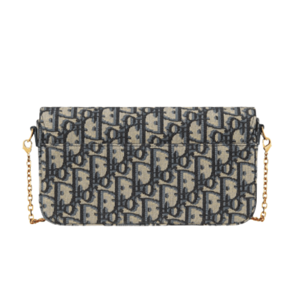 Dior | 30 Montaigne East-west Chain Bag In Blue Dior Oblique Jacquard Canvas.