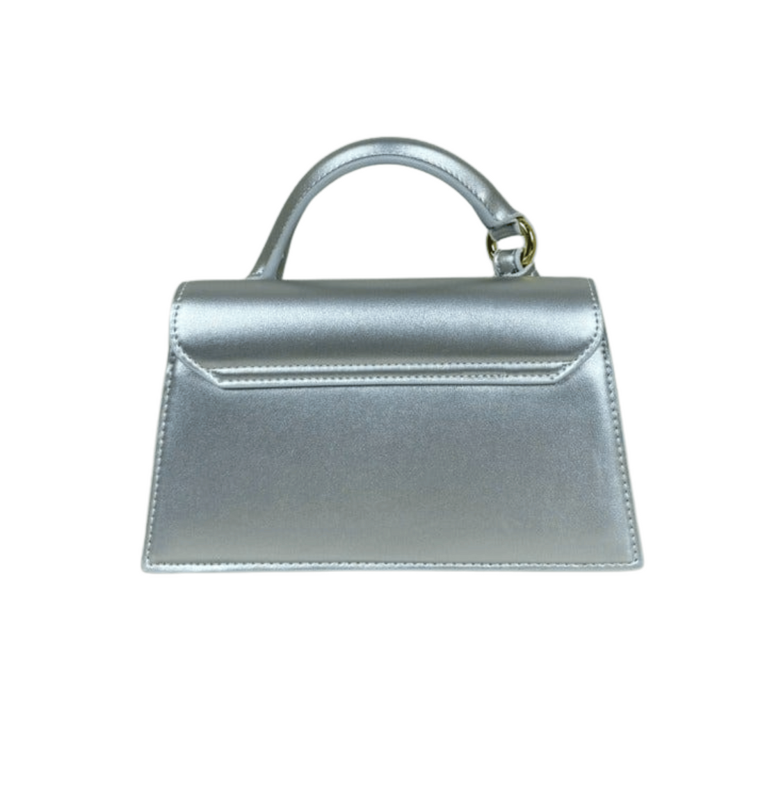 Jacquemus Bag | Le Chiquito Long Tote Bag In A Silver-tone Metallic Leather
