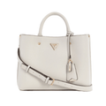 Meridian Girlfriend Satchel Bag In Ivory Polyurethane